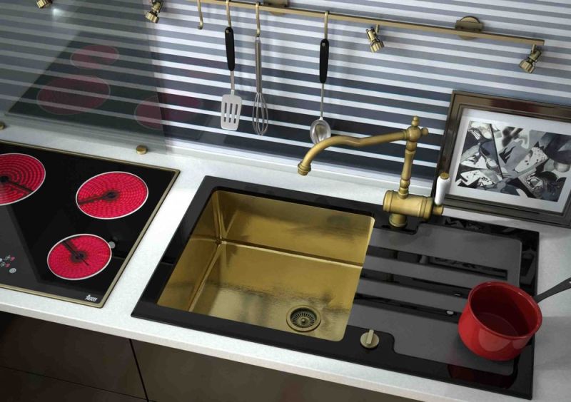 Мойка кухонная Zorg Inox Glass GL-7851-BLACK-BRONZE