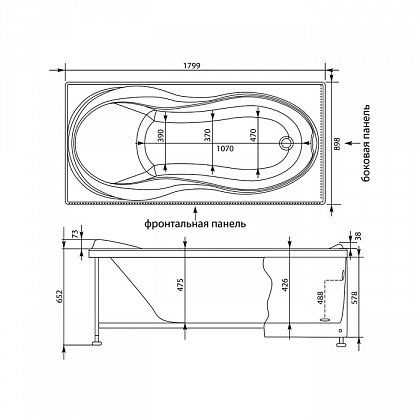 Каркас сварной для акриловой ванны Aquanet Grenada 180x90