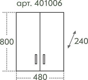 Шкаф СанТа Стандарт 401006 48см белый