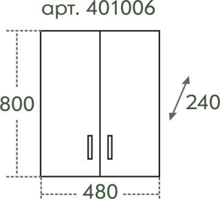 Шкаф СанТа Стандарт 401006 48см белый Шкаф СанТа Стандарт 401006 48см белый