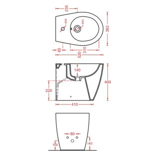 Биде Artceram STEP STB002 01 00 bi белое Биде Artceram STEP STB002 01 00 bi белое