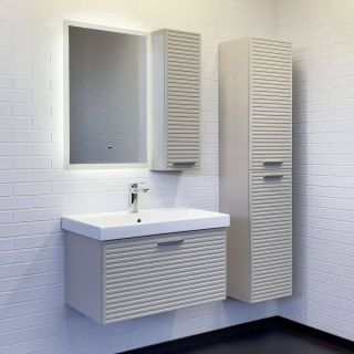 Тумба под раковину Comforty Касабланка-80 00-00015382 подвесная серый шелк