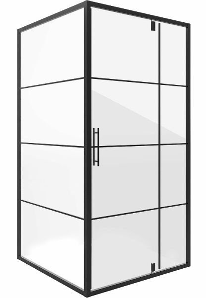 Душевой уголок Niagara NG-0290-08 BLACK 90x90см чёрный/прозрачное