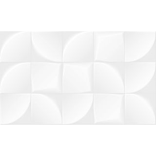 Плитка Gracia Ceramica 10100001390 настенная Blanc white белый 02 30х50 (1,2м2/68,4м2/57уп) (рельеф) (матовая) **