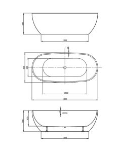 Акриловая ванна Vincea VBT-408-1800 180 x 81.5 см