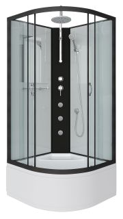 Душевая кабина Niagara NG-6708-14BKTG с гидромассажем 90x90см чёрный/прозрачное