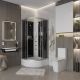 Душевая кабина Niagara NG-3501-14BKG с гидромассажем 90x90см серебро/тонированное