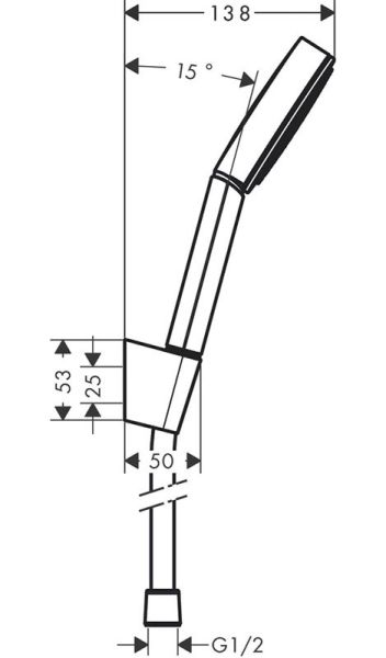Душевая лейка Hansgrohe Pulsify 105 1jet 24301700