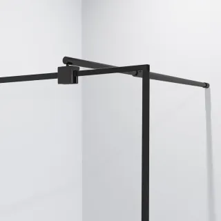 Душевая перегородка Niagara Eco NG-552-70BLACK 80 см профиль чёрный стекло прозрачное