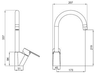 Смеситель для кухни Koller Pool Kvadro ARC KA0500 Смеситель для кухни Koller Pool Kvadro ARC KA0500