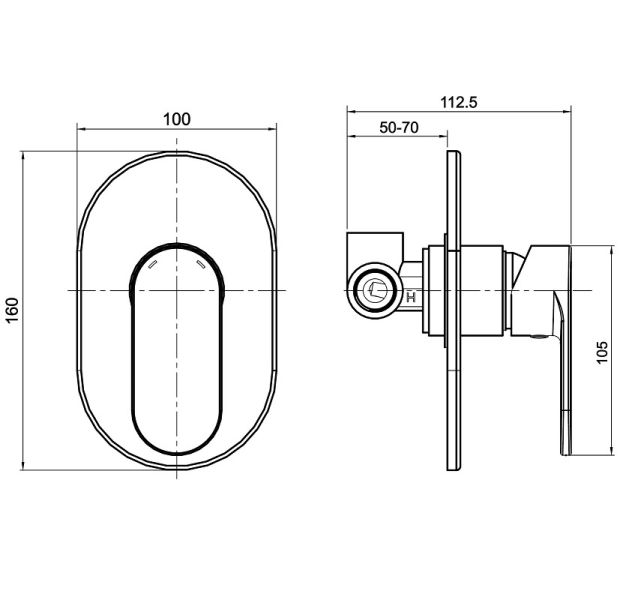 Смеситель для душа Koller Pool  Round ARC RA10450 Смеситель для душа Koller Pool  Round ARC RA10450