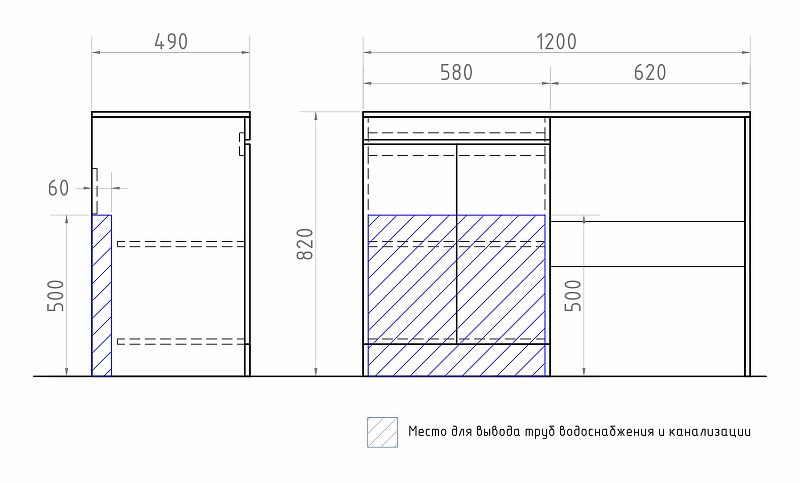 Столешница под раковину Vigo Urban 120 st.URB.120 Белая