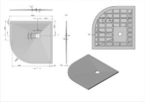 Душевой поддон Vincea VST-4SQ1010W 100x 100 см
