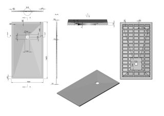 Душевой поддон Vincea VST-4SR9016W 160 x 90 см Душевой поддон Vincea VST-4SR9016W 160 x 90 см