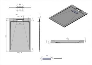 Душевой поддон Vincea VST-4SRL8012W 120x 80 см