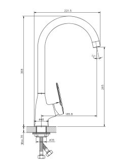 Смеситель для кухни Koller Pool Line LN0500 Смеситель для кухни Koller Pool Line LN0500