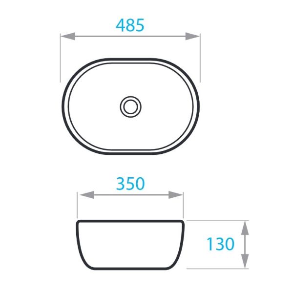 Раковина Koller Pool Round RN-0485-WB 48.5 x 35 см Раковина Koller Pool Round RN-0485-WB 48.5 x 35 см