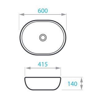 Раковина Koller Pool Round RN-0600-WB 60 x 41.5 см Раковина Koller Pool Round RN-0600-WB 60 x 41.5 см