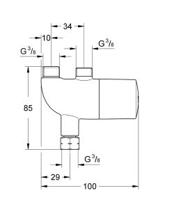 Термостат для установки под раковиной Grohe Grohtherm Micro 34487000 хром