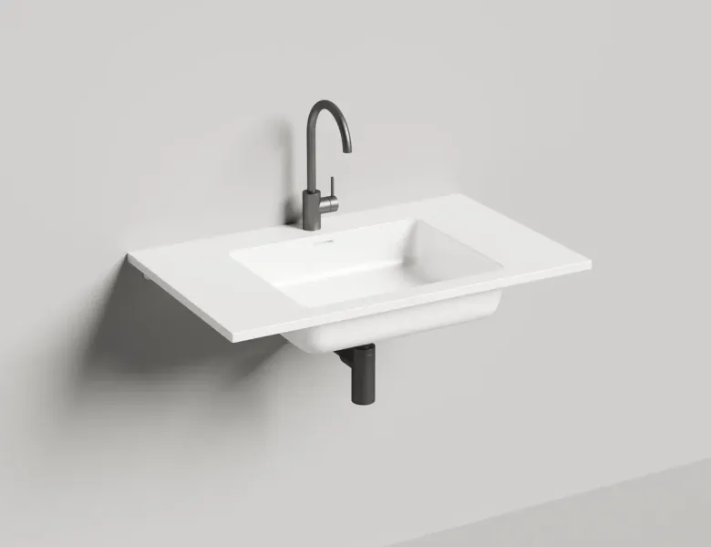 Подвесная раковина Salini Onda S-Stone 1402201MRF 80см RAL полностью