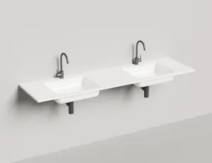 Подвесная раковина двойная Salini Onda S-Stone 1402202MRF 180см RAL полностью