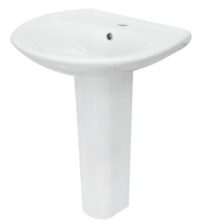 Раковина пьедестальная Sanita Аттика 55см белый