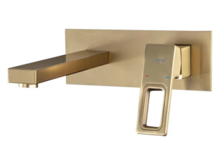 Встраиваемый смеситель для раковины Gappo G1017-13 золотой сатин Встраиваемый смеситель для раковины Gappo G1017-13 золотой сатин