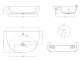 Подвесная раковина Salini Alda Wall 03 S-Stone 140323MRF 71см RAL полностью