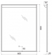 Зеркало BelBagno SPC-UNO SPC-UNO-600-800-TCH с сенсорным выключателем 60x80