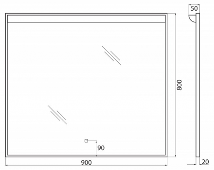 Зеркало BelBagno SPC-UNO SPC-UNO-900-800-TCH с сенсорным выключателем 90x80 Зеркало BelBagno SPC-UNO SPC-UNO-900-800-TCH с сенсорным выключателем 90x80