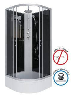 Душевая кабина Niagara NG-3503-14BKT 80x80см серебро/тонированное