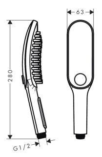 Душевая лейка Hansgrohe DogShower 3jet 26640670 Душевая лейка Hansgrohe DogShower 3jet 26640670