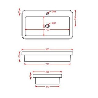 Раковина ArtCeram Fuori Scala TFL035 36 00 *1 blu notte 80.5 см Раковина ArtCeram Fuori Scala TFL035 36 00 *1 blu notte 80.5 см