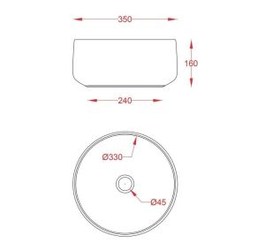Раковина ArtCeram Cognac COL004 33 00 розовая 35 см