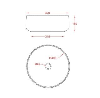 Раковина ArtCeram Cognac COL001 38 00 Blu avio 42 см Раковина ArtCeram Cognac COL001 38 00 Blu avio 42 см