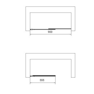 Душевая шторка на ванну Vincea VSB-6E900CL-R черный