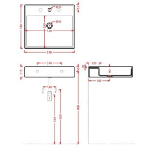 Раковина ArtCeram Scalino SCL007 05 00 белая 55 см Раковина ArtCeram Scalino SCL007 05 00 белая 55 см