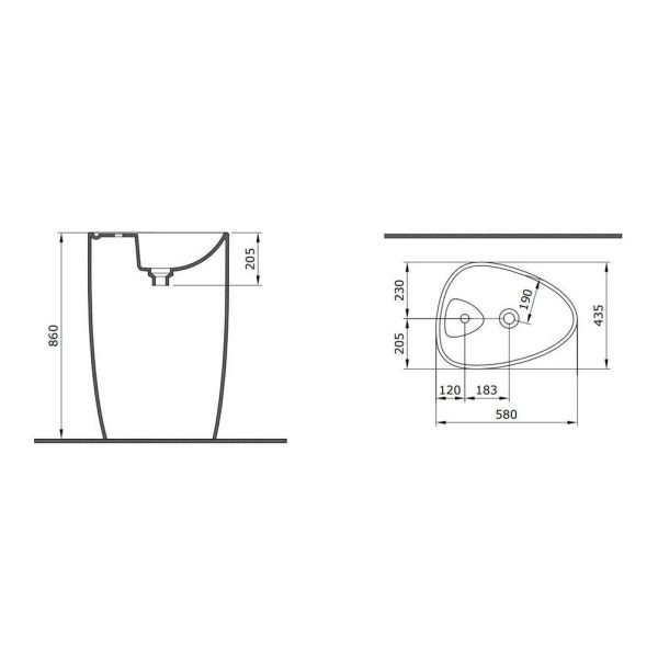 Раковина Allen Brau Infinity 4.21015.20  белая