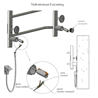 Электрический полотенцесушитель Тругор Аспект Пэк сп 1 80x50см хром АспектПэксп1/805032