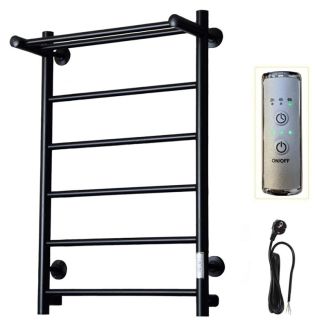 Электрический полотенцесушитель Тругор Аспект Пэк сп 1 П с полкой 80x50см чёрный АспектПэксп1П/8050чернВГП
