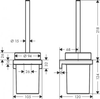 Ёршик для унитаза Hansgrohe AddStoris 41752700