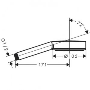 Душевая лейка Hansgrohe Pulsify 1jet  24120700