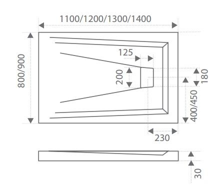 Душевой поддон из искусственного камня Good Door Атриум 110x80 Душевой поддон из искусственного камня Good Door Атриум 110x80