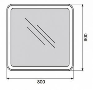 Зеркало BelBagno с LED-подсветкой и сенсорным управлением и подогревом SPC-MAR-800-800-LED-TCH-WARM