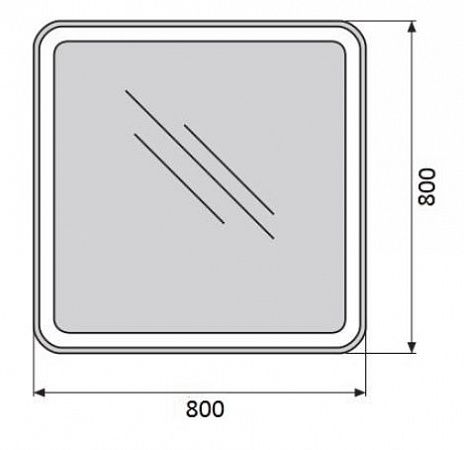 Зеркало BelBagno с LED-подсветкой и сенсорным управлением SPC-MAR-800-800-LED-TCH