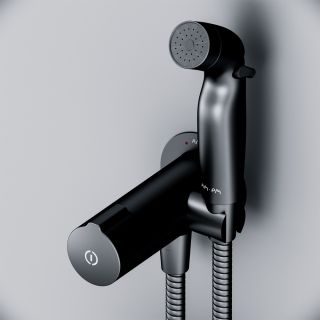 Гигиенический душ со смесителем Am.Pm X-Joy TouchReel чёрный матовый F0H85A522 Гигиенический душ со смесителем Am.Pm X-Joy TouchReel чёрный матовый F0H85A522