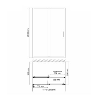 Душевой уголок WasserKRAFT Main 41S21 120x90 см профиль хром стекло прозрачное