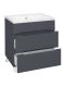 Тумба Runo Парма 60 2 ящика графит под умывальник Omega 60 (00-00001454)