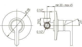 Гигиенический душ со смесителем Paini Arona ARCR690/574 хром