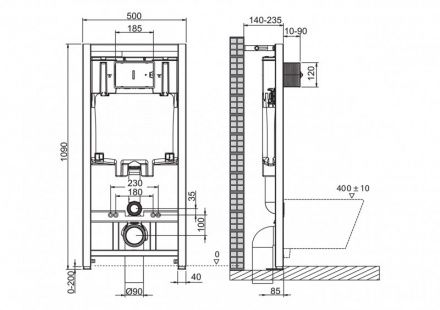 Инсталляция с унитазом BelBagno Loto BB064CHR/BB2111SC/BB002-80/BB007-PR-NERO.M тонкое сиденье с микролифтом